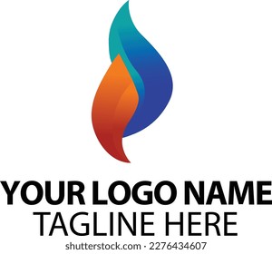 Colorful  Digital Gradient Logo Design Template.The template may be used for a variety of businesses and industries, as it can be easily customized with different colors, fonts, and text . 