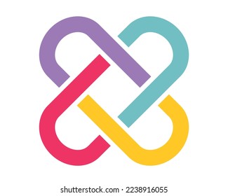 colorful digital logo design elements