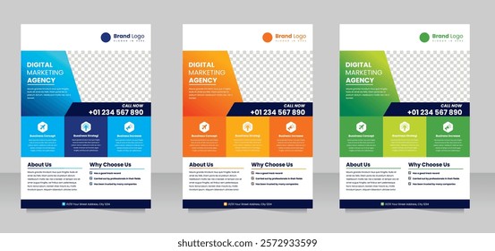 Colorful Digital Marketing Agency Poster Template