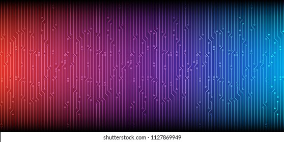 Colorful  Digital Microchip Circuit board system Background,Hi-tech and technology Concept design,Vector Illustration.