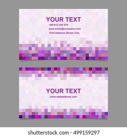 Colorful digital mosaic business card template design