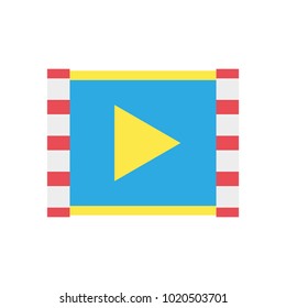 colorful digital multimedia play video screen