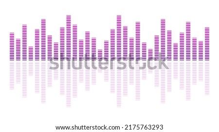 Colorful digital music equalizer. Abstract technology background vector