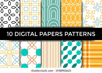 Colorful Digital Paper Pattern. Gingham Fabric Cloth Pattern design vector