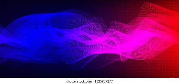 Colorful Digital Sound Wave Background,technology and earthquake wave diagram concept,design for music studio and science,Vector Illustration.