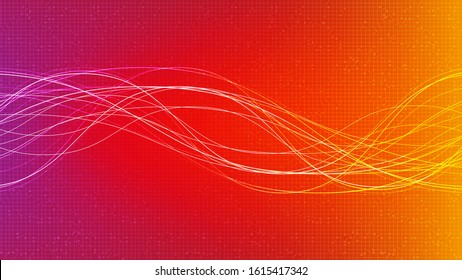 Colorful Digital Sound Wave Background,technology and earthquake wave diagram concept,design for music studio and science,Vector Illustration.