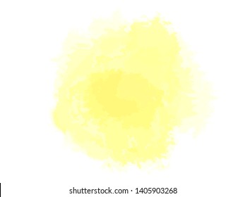 Colorful digital watercolor spot on isolated white background. Colored aquarelle sample. Hand drawn watercolour splotch