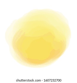 Colorful digital watercolor spot on isolated white background. Colored aquarelle splotch