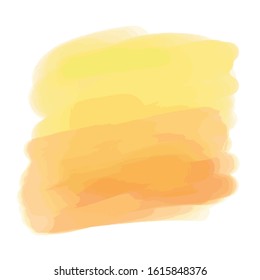 Colorful digital watercolor spot on isolated white background. Painted blot. Colored aquarelle splotch