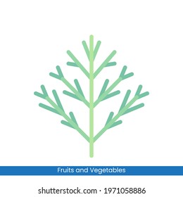 Colorful Dill icon vector design. Fruits and Vegetables symbol for your website design, logo, app, UI. Eps10 vector illustration.