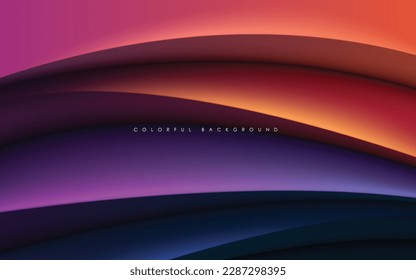 Colorful dimension background smooth gradient layers