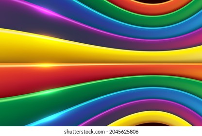 Colorful dimension layers background with sparkling light effect