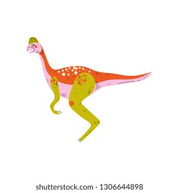 Colorful Dinosaur, Cute Prehistoric Animal Vector Illustration