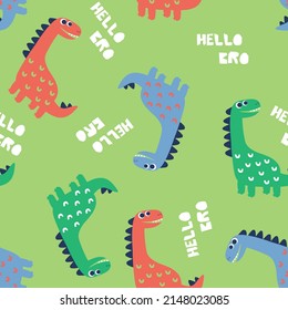 diseño de patrones de dinosaurios coloridos como vector