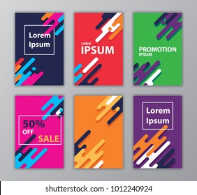 Colorful direction flat eye catching social media ads banner collection, Sale website banner template set