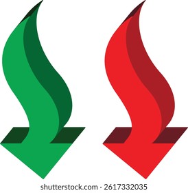 Colorful Directional Arrows Vector Set –Symbols for Design and Directional Use