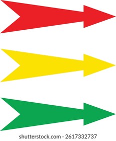 Colorful Directional Arrows Vector Set –Symbols for Design and Directional Use