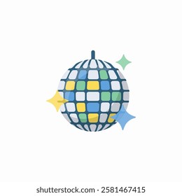 Colorful disco ball illustration Vector