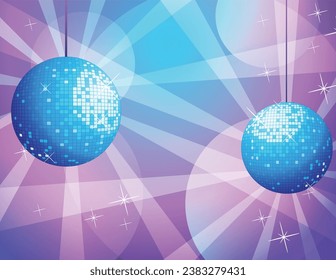 Colorful disco ball party background