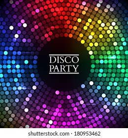 Colorful disco lights. Vector
