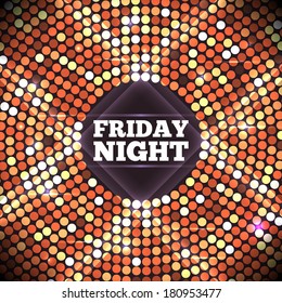 Colorful disco lights. Vector