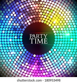 Colorful disco lights. Vector