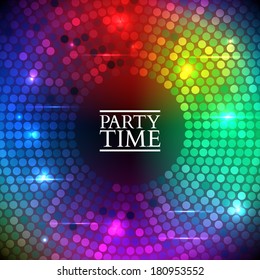 Colorful disco lights. Vector