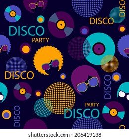 colorful disco party pattern