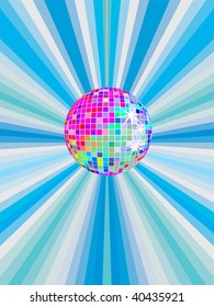 colorful disco sphere - vector