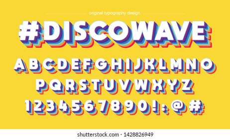 Colorful Disco Style Artistic Font