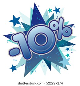 Colorful discount label