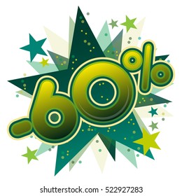 Colorful discount label