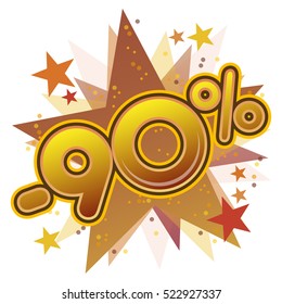 Colorful discount label