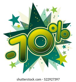 Colorful discount label