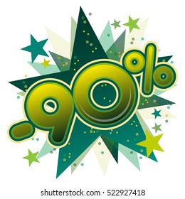 Colorful discount label