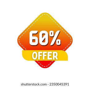 Colorful discount sale icons. Shopping coupon symbol. 10 percent off reduction symbols. Vector shopping label. Sale label tag with percentage sign.