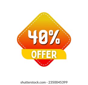 Colorful discount sale icons. Shopping coupon symbol. 10 percent off reduction symbols. Vector shopping label. Sale label tag with percentage sign.