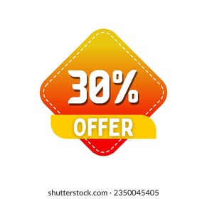 Colorful discount sale icons. Shopping coupon symbol. 10 percent off reduction symbols. Vector shopping label. Sale label tag with percentage sign.