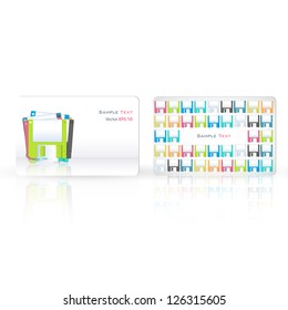 Colorful diskettes printed on Business card. Vector design