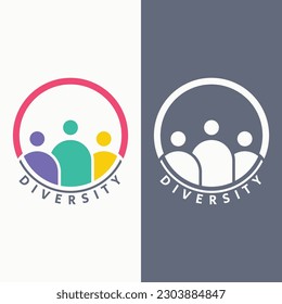 Colorful Diversity Logo Creative Design. Icon of Unity, Friendship, Community and Togetherness.