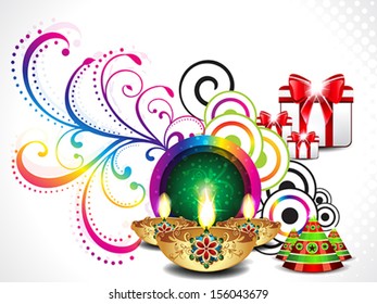 colorful diwali background vector illustration