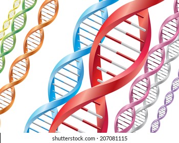 Colorful DNA background