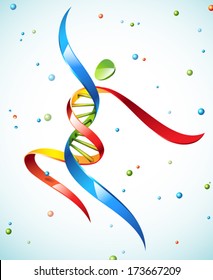 Colorful DNA figure