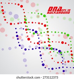 Colorful dna spiral. Abstract background. Vector illustration. Eps10