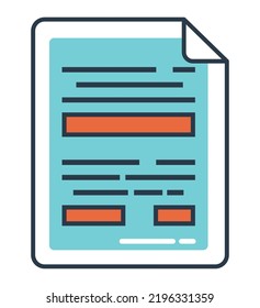 colorful document illustration over white