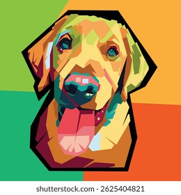 Perro colorido con fondo colorido para