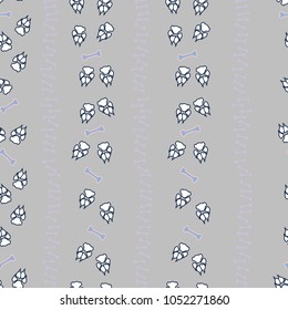 Colorful dog footprint and bone trail seamless pattern. Trendy paw bone seamless template, isolated on contrast color background. Drawn silhouette vector for corporate purposes or wallpaper print.