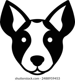 Una colorida cabeza de perro eps