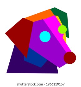 colorful dog vector wpap pop art design