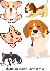 Colorful Dogs in Various Shape For Dog Lovers